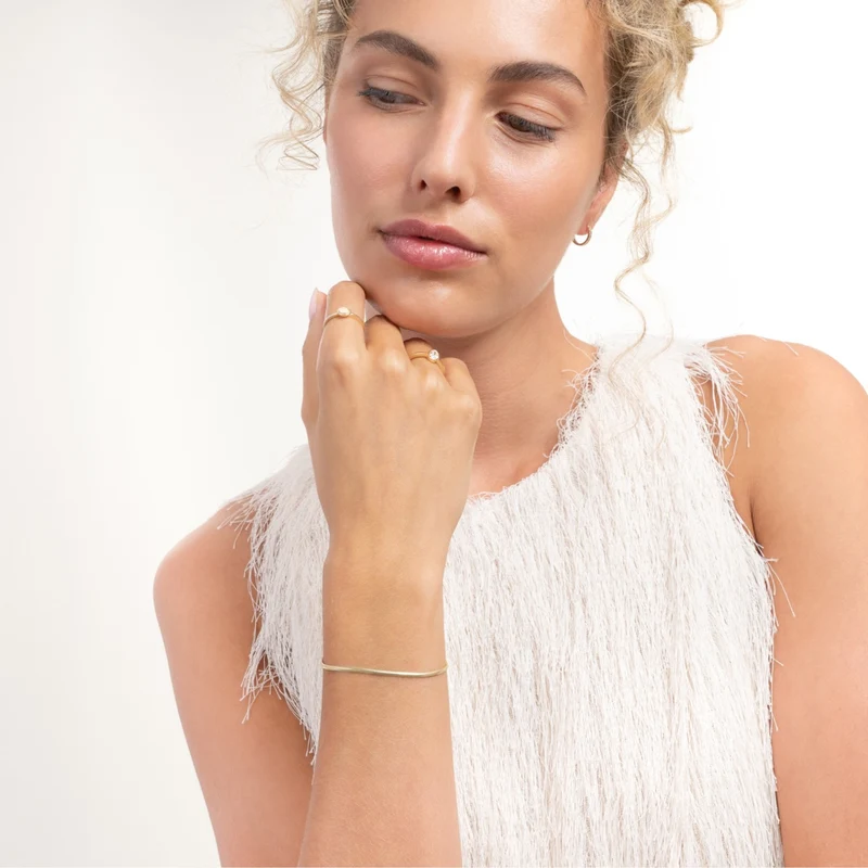 Isabel Bernard Aidee Leontine 14 Karat Goldene Schlangenarmband IB320155