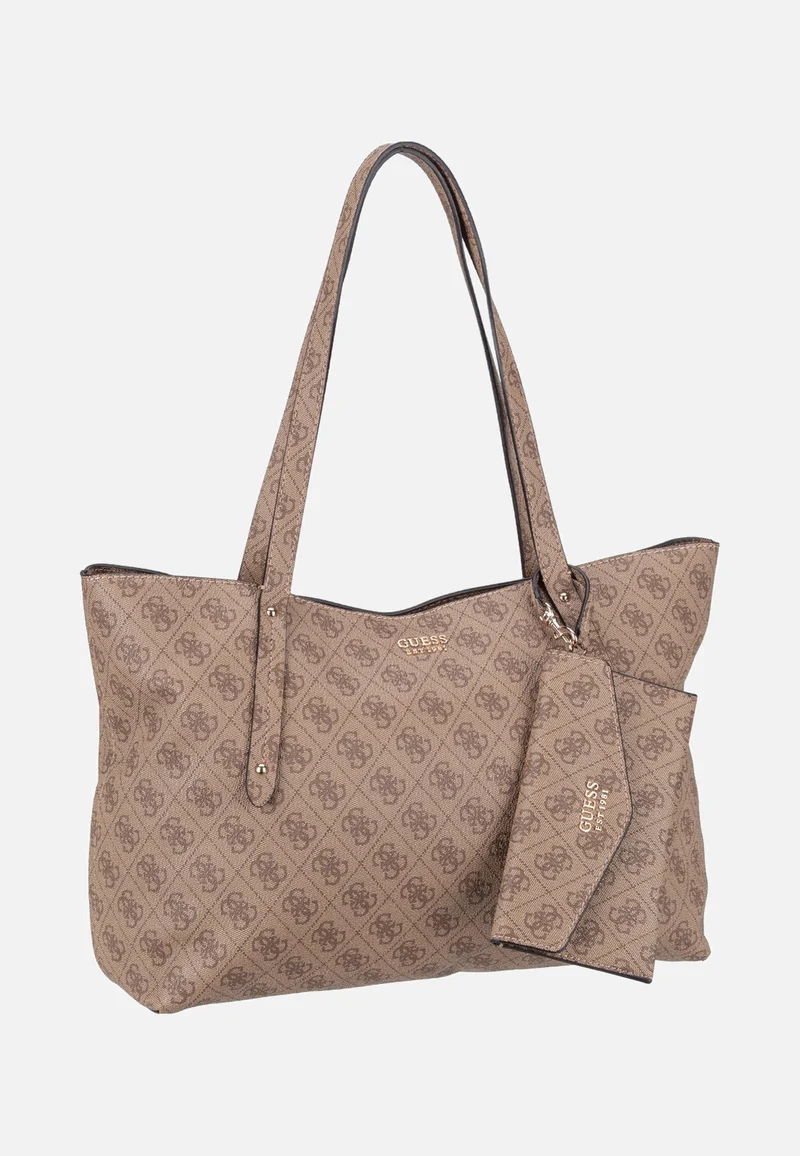 Brenton Top Zip Logo 48240 Latte Logo - Shopper