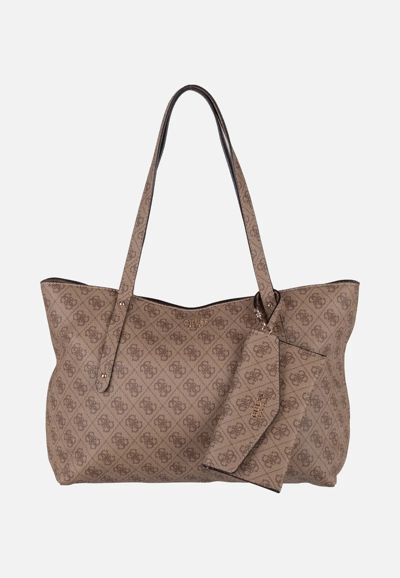 Brenton Top Zip Logo 48240 Latte Logo - Shopper