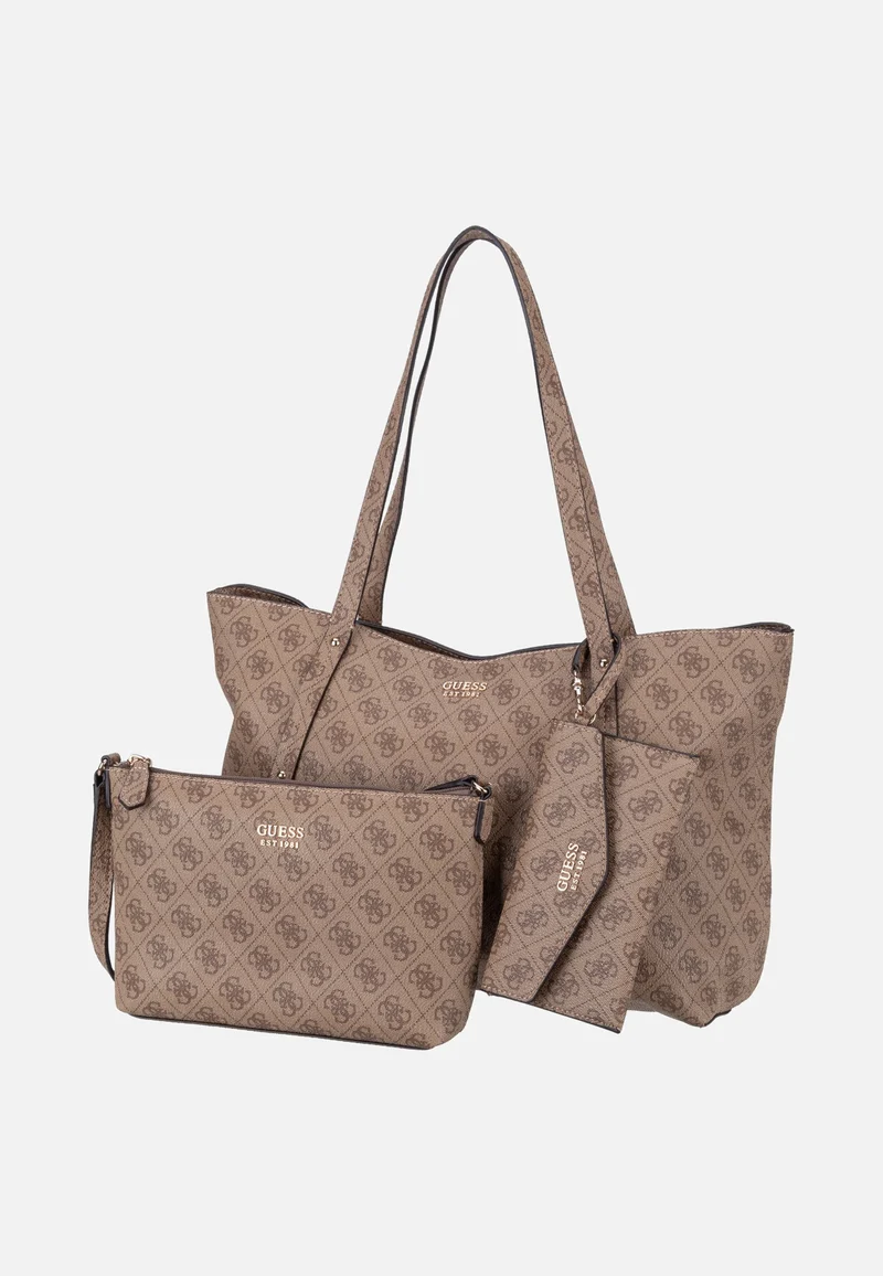 Brenton Top Zip Logo 48240 Latte Logo - Shopper