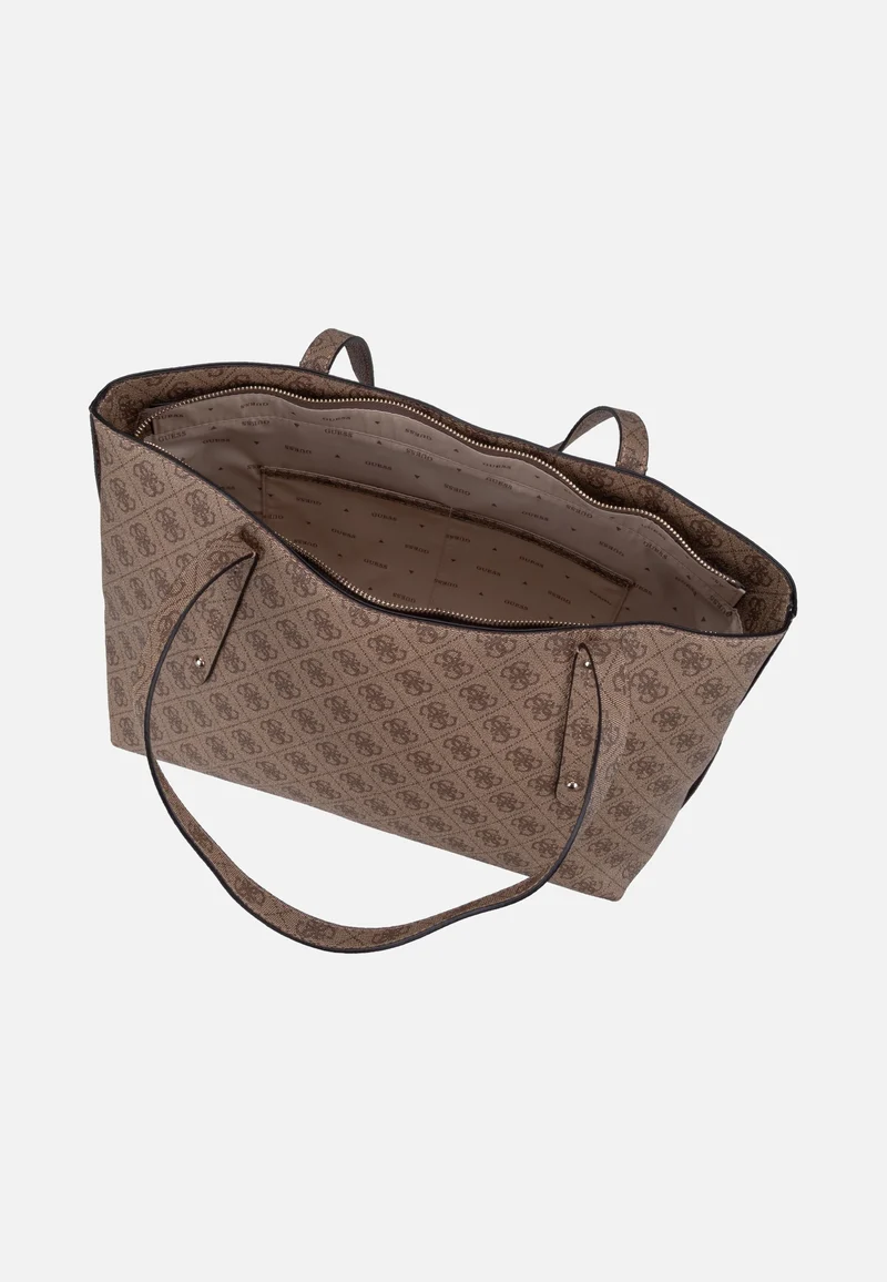 Brenton Top Zip Logo 48240 Latte Logo - Shopper