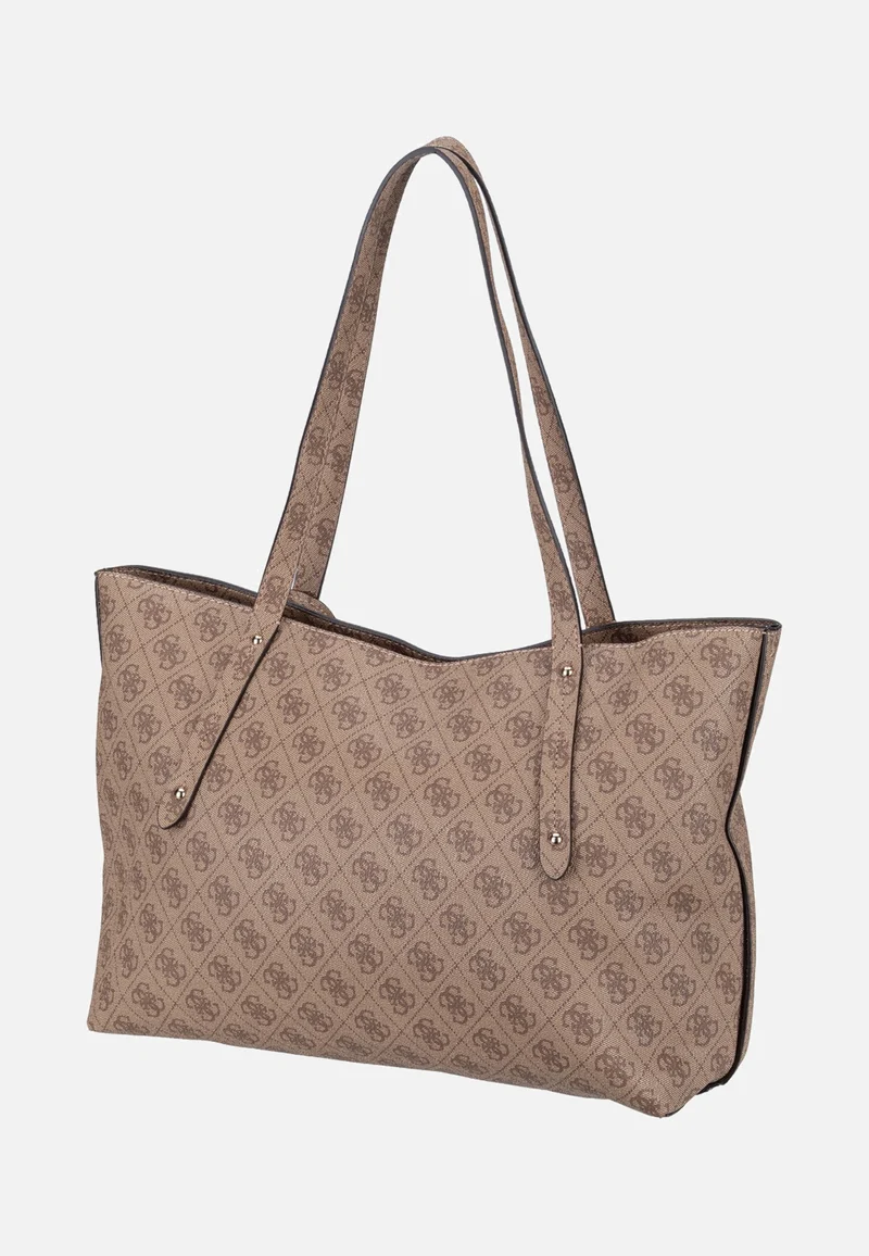 Brenton Top Zip Logo 48240 Latte Logo - Shopper