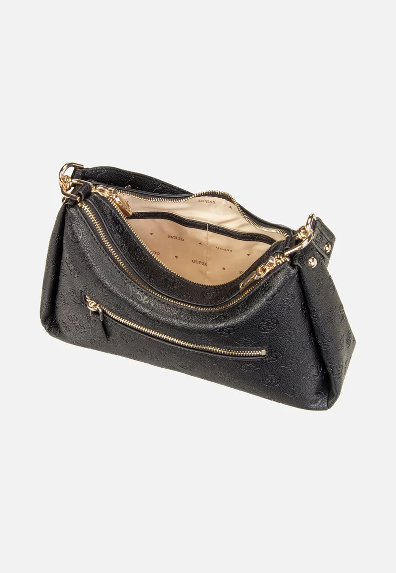 Anise Double Zip 16180 Black Logo - Schultertasche