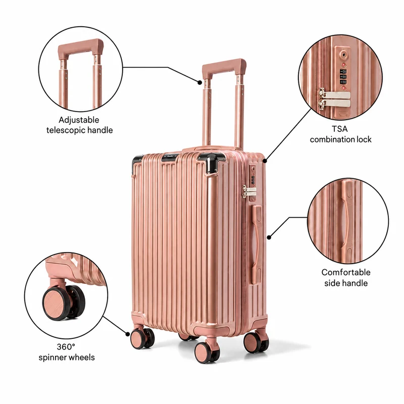 Kofferset 2 delig Rose Gold | S / M