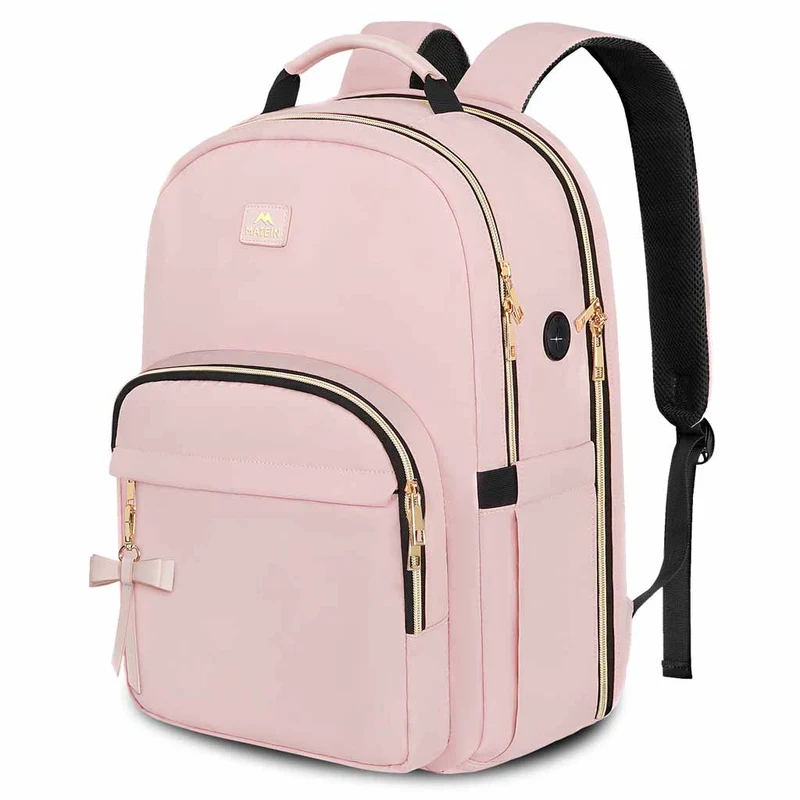 Pink Laptop Backpack for Women