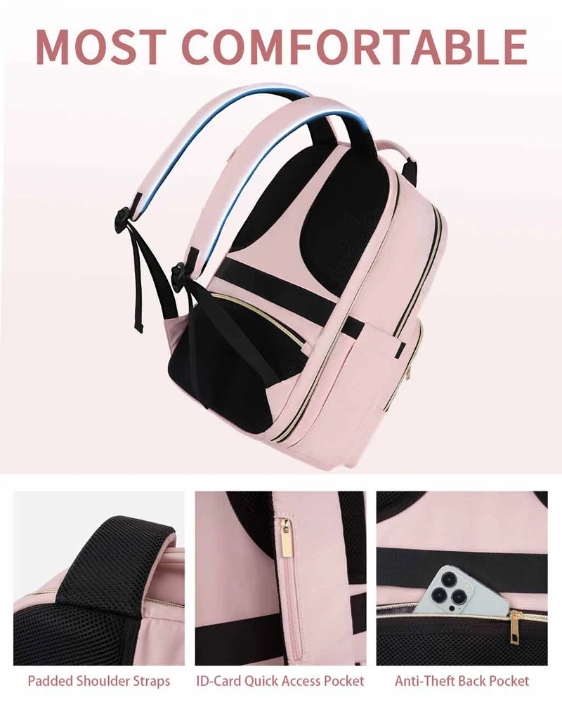 Pink Laptop Backpack for Women