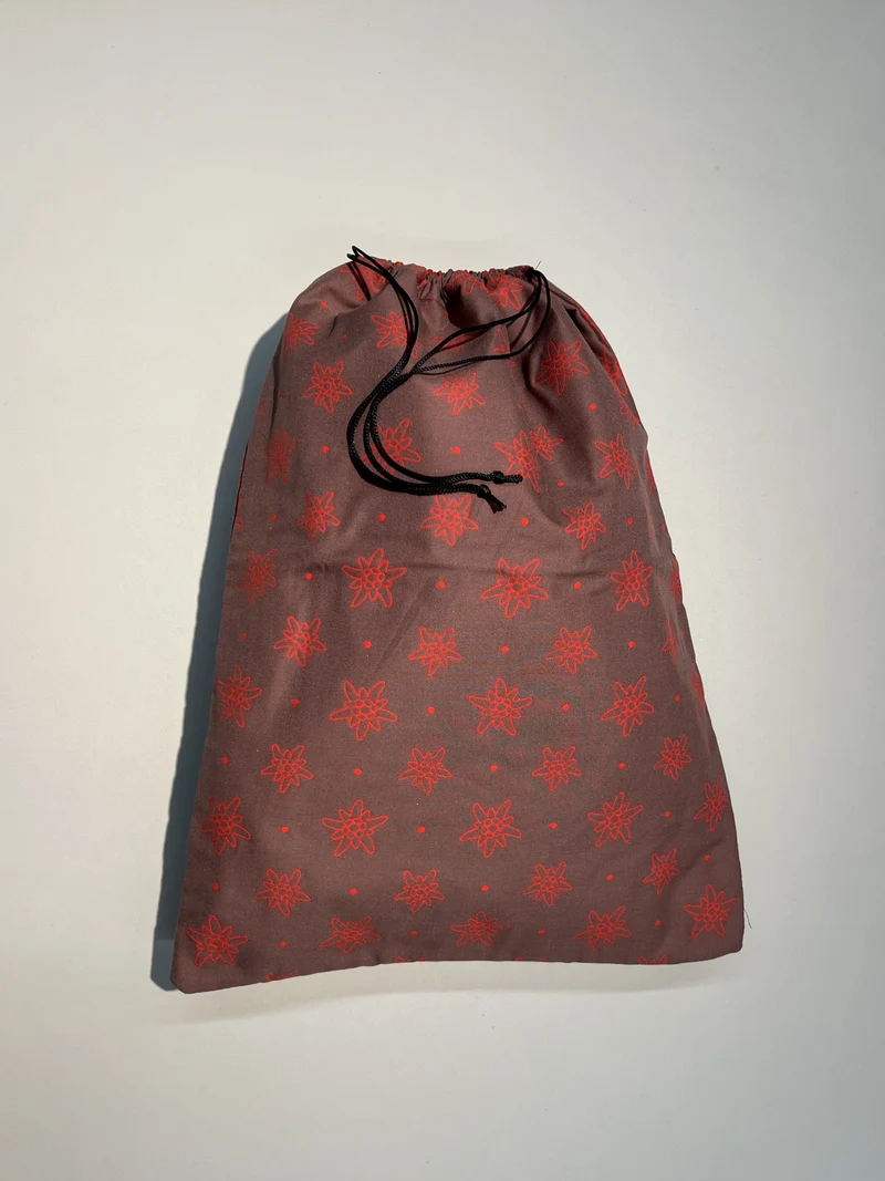 Wäsche-Schuh-Sack Edelweiss-Upcycling (grau)