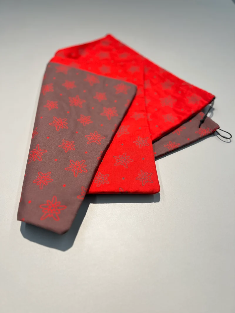 Wäsche-Schuh-Sack Edelweiss-Upcycling (grau)