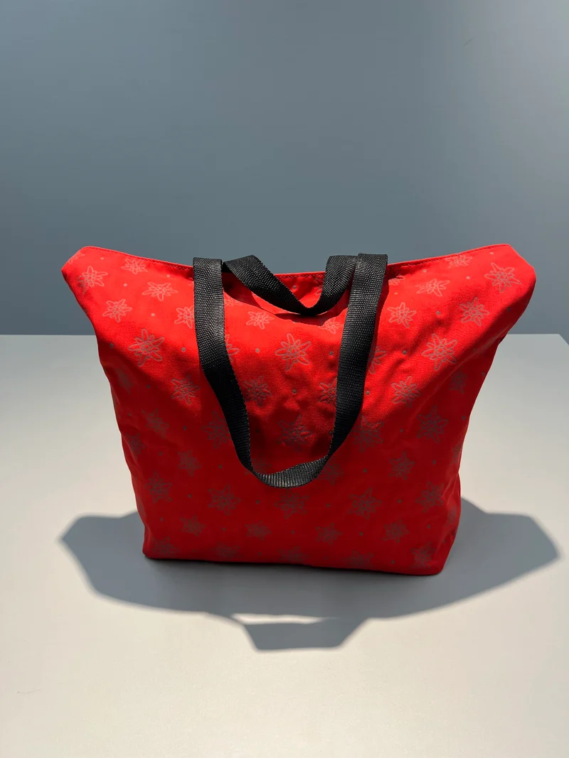 Shopper Edelweiss-Upcycling (grau)