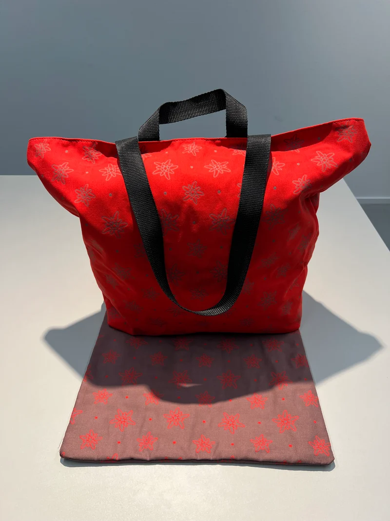 Shopper Edelweiss-Upcycling (grau)
