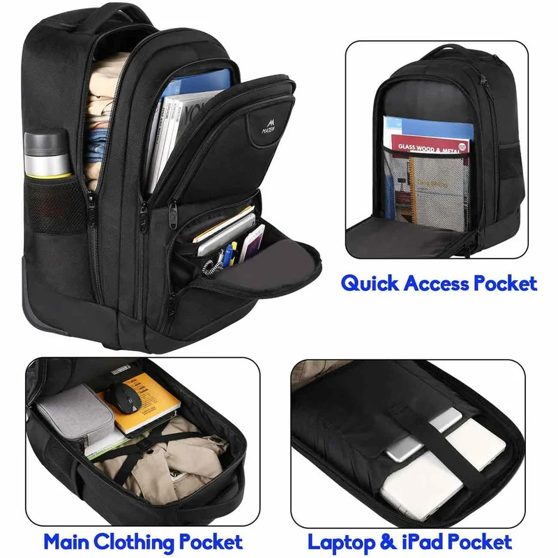 Wheeled Laptop Backpack (4 Colors)