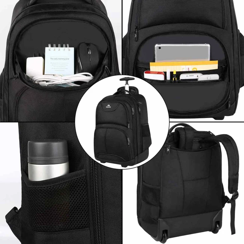 Wheeled Laptop Backpack (4 Colors)