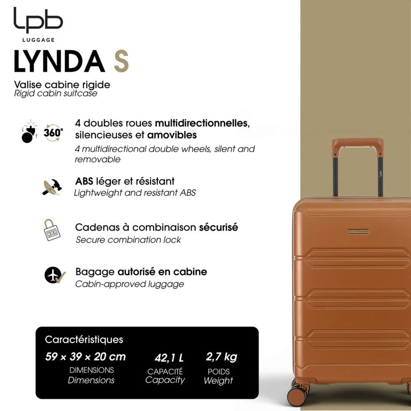 2er-Pack Hartschalenkoffer: Handgepäck und Handgepäck XS LYNDA