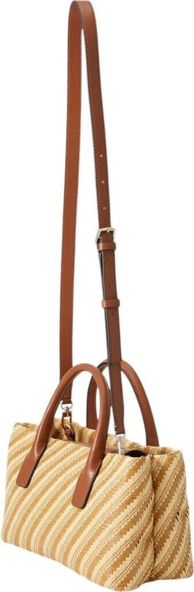 Guess Henkeltasche SIMONA Raffiabast Natural Cognac