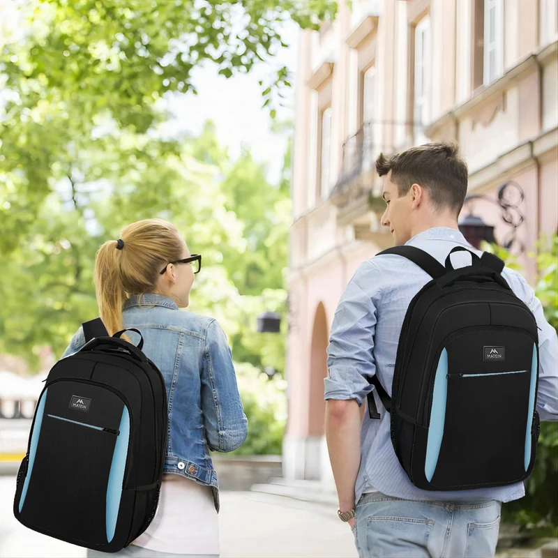 Black Blue Mlassic Laptop Travel Backpack
