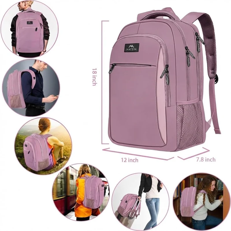 Dark Purple Mlassic Laptop Travel Backpack