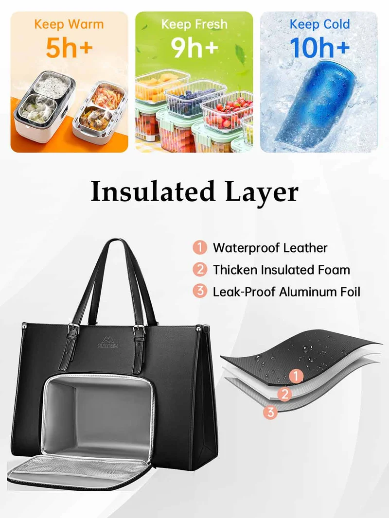 Tote Bag with Insulated Compartment (8 Colors)