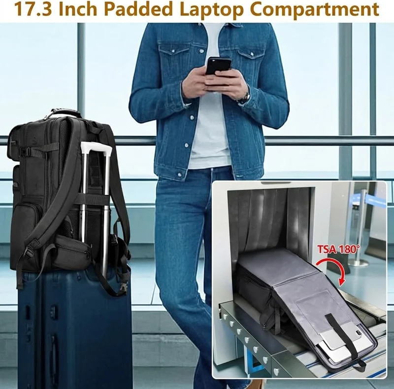 Pro Travel Backpack with 3 Packing Cubes