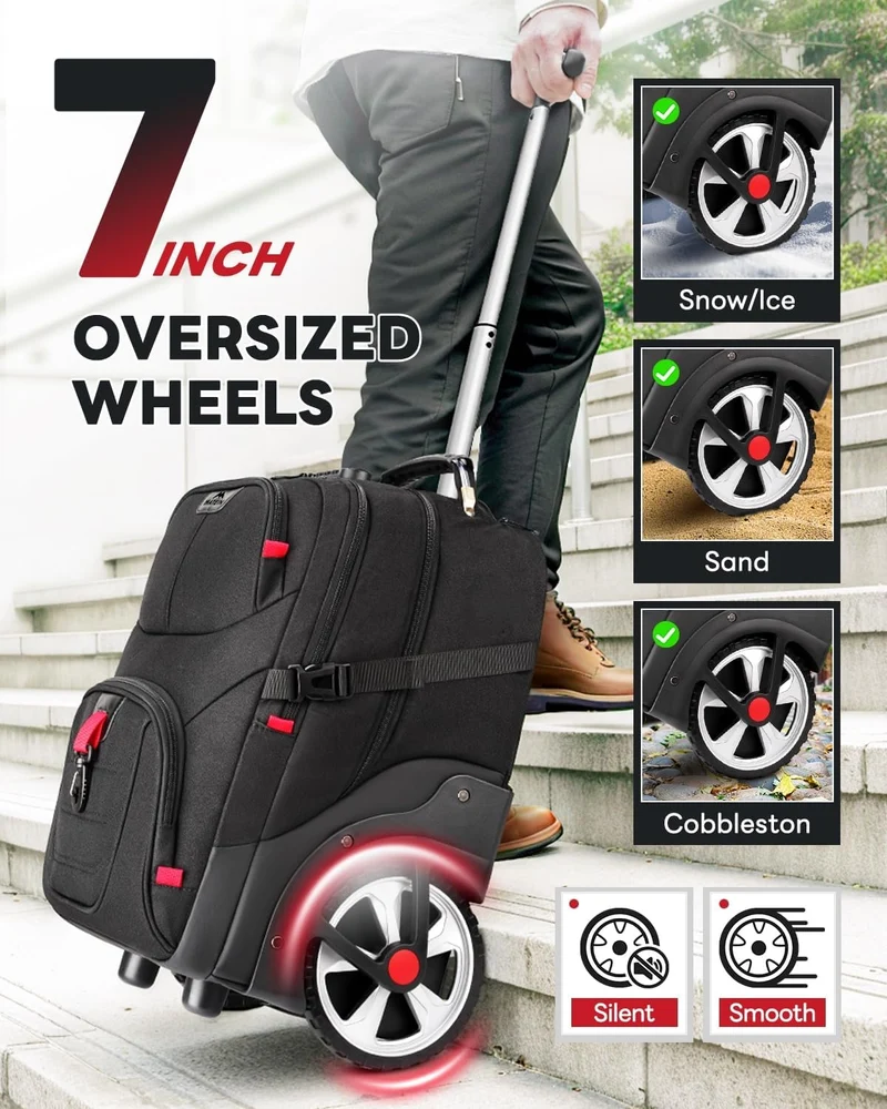Rolling Bag with Sturdy Wheels