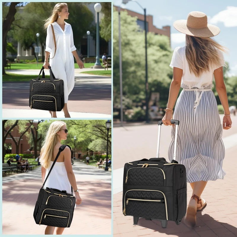 Rolling Work Bag with Lunch Box