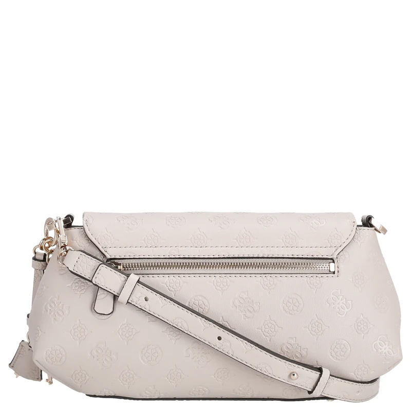 Guess Carmella Crossbody Flap - Umhängetasche 30 cm (bone logo)