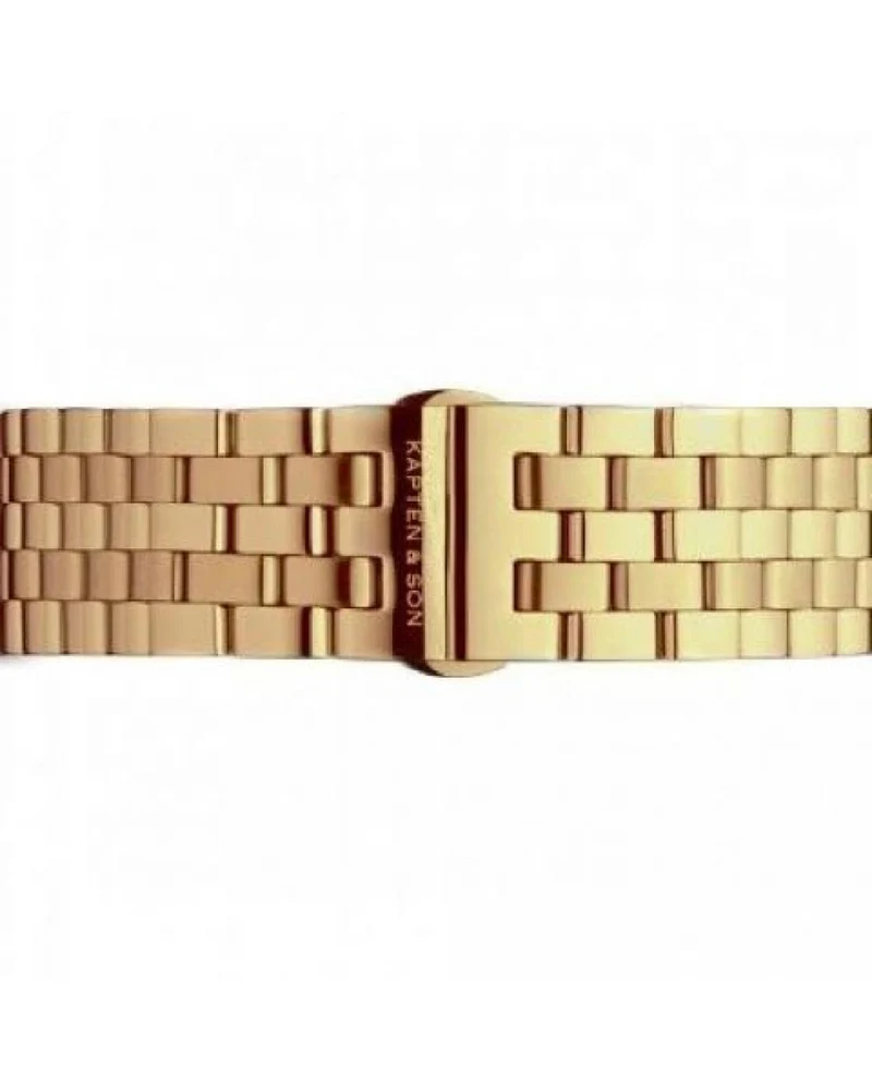 Kapten & Son Uhrenarmband Chrono Steel 20mm - Farbe: Gold