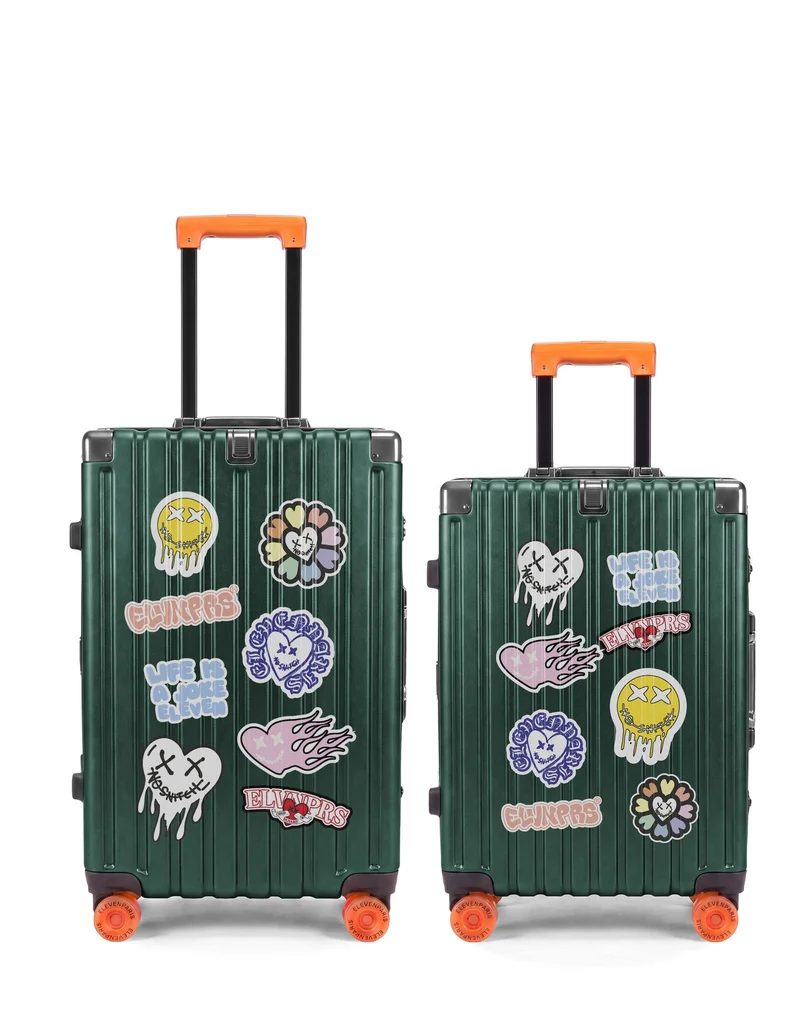 2er-Pack Hartschalenkoffer: Mittelgroßer Koffer und Handgepäck LUGERS