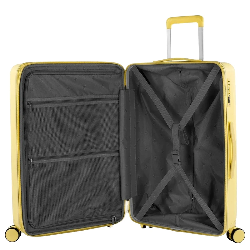 Heys Pastel - 4-Rollen-Trolley M 66 cm erw. (gelb)