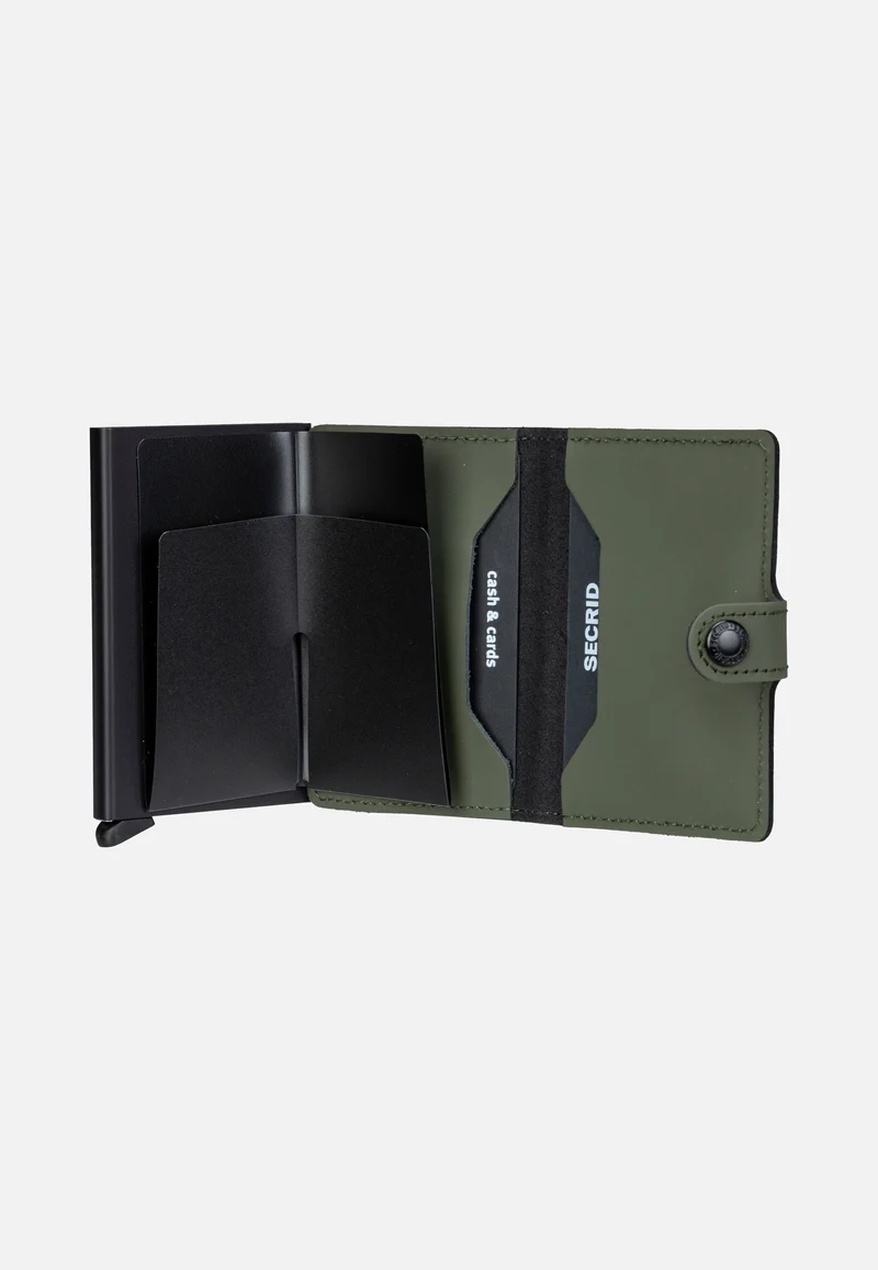 Miniwallet Matte Green-Black - Portemonnaie