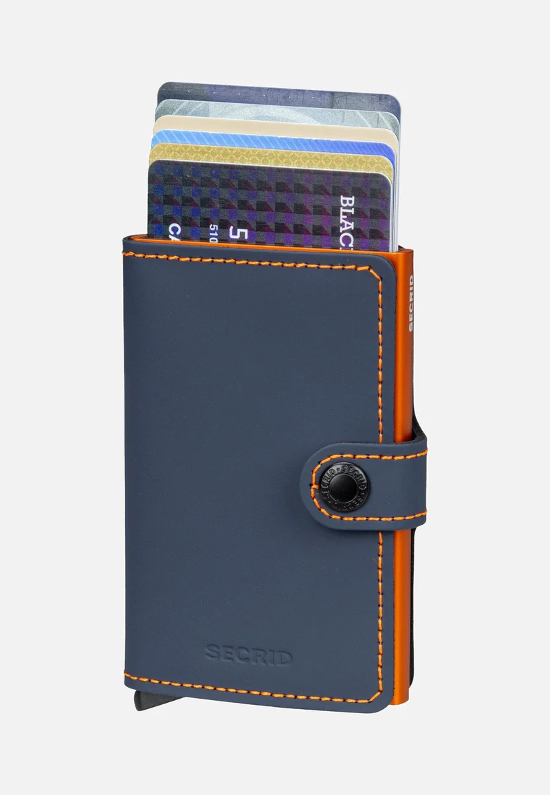 Miniwallet Matte Night Blue-Orange - Portemonnaie