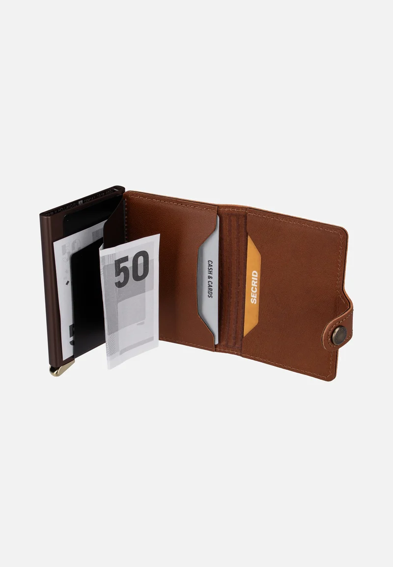 Premium Miniwallet+ Emboss Lin Cognac - Portemonnaie