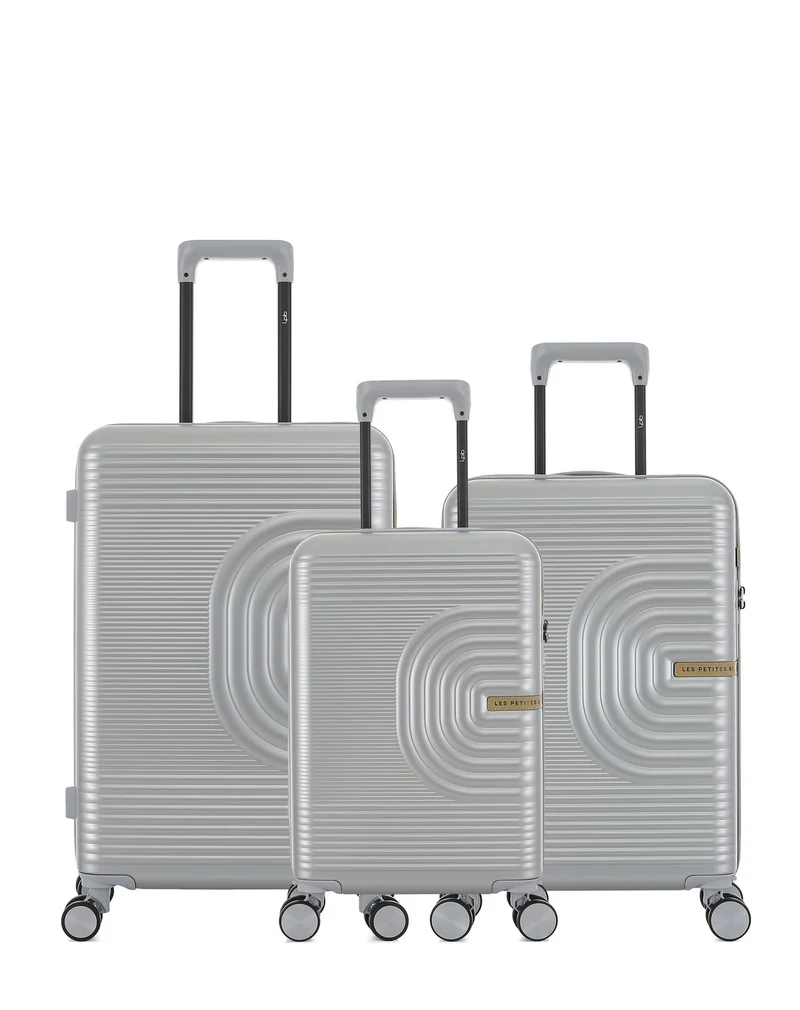 3er-Pack Hartschalenkoffer: Mittelgroßer Koffer, Handgepäck und Handgepäck XS CELIA