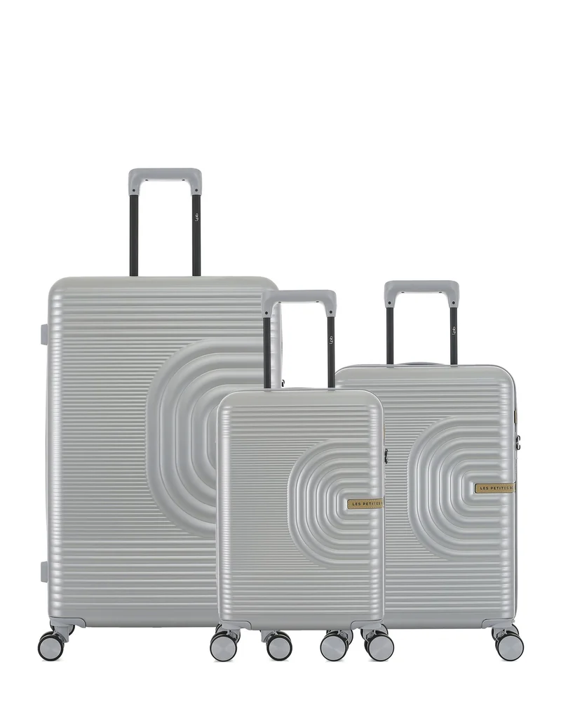 3er-Pack Hartschalenkoffer: Großer Koffer und Handgepäck XS CELIA