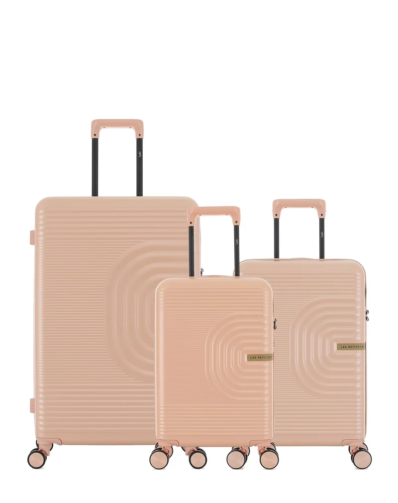 3er-Pack Hartschalenkoffer: Großer Koffer und Handgepäck XS CELIA