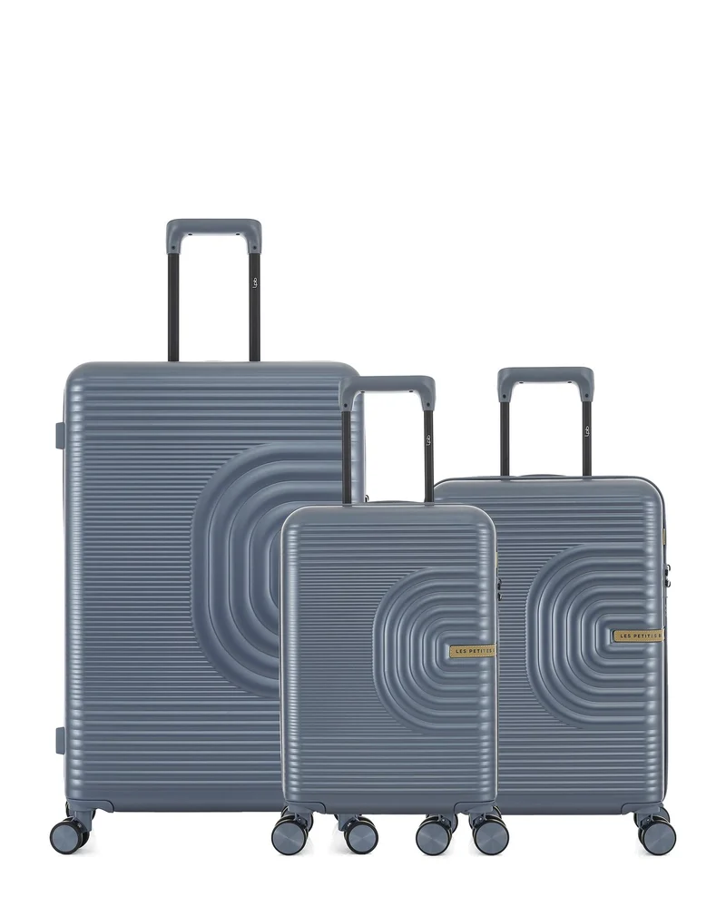 3er-Pack Hartschalenkoffer: Großer Koffer und Handgepäck XS CELIA