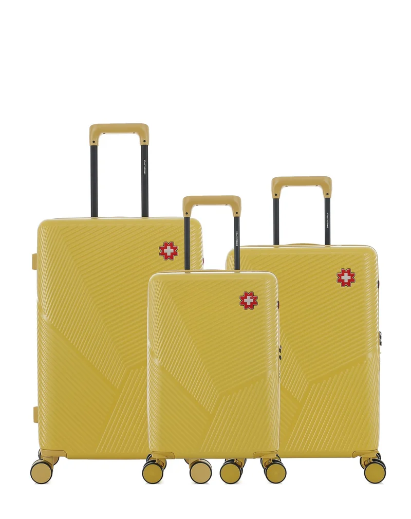 3er-Pack Hartschalenkoffer: Mittelgroßer Koffer, Handgepäck und Handgepäck XS FRIBOURG