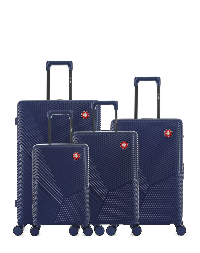 4er-Pack Hartschalenkoffer: Großer Koffer, mittelgroßer Koffer, Handgepäck und Handgepäck XS FRIBOURG