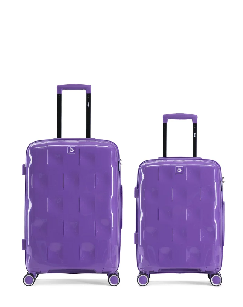 2er-Pack Hartschalenkoffer: Mittelgroßer Koffer und Handgepäck AQUILA