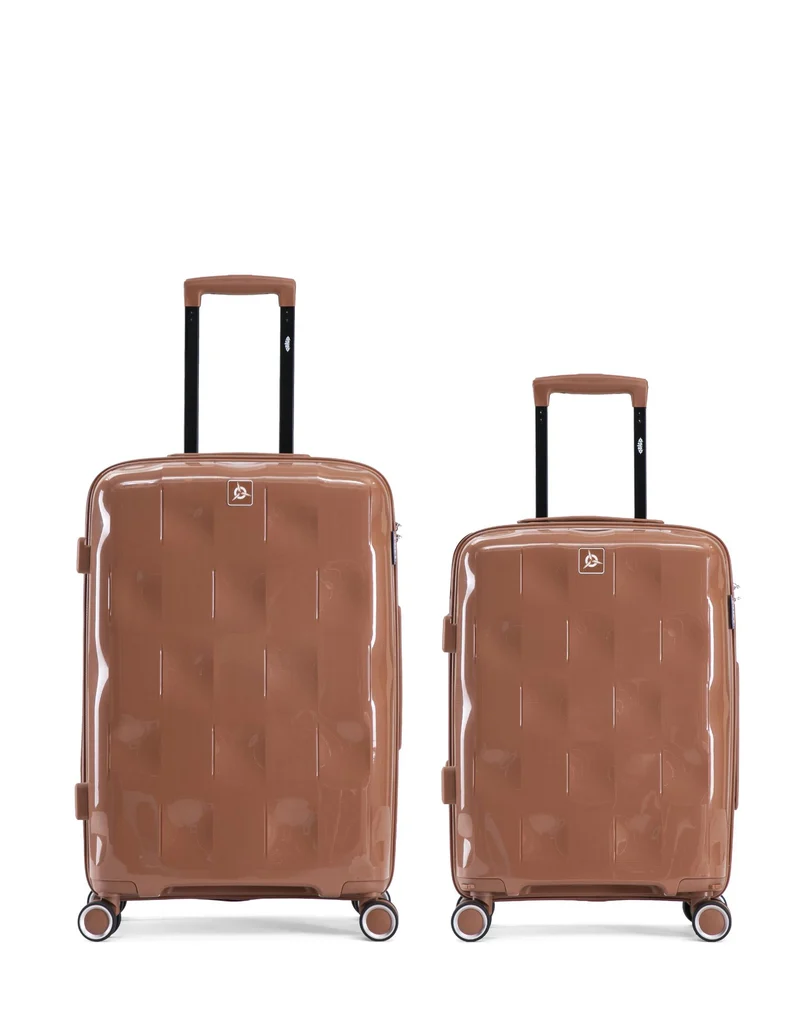 2er-Pack Hartschalenkoffer: Mittelgroßer Koffer und Handgepäck AQUILA