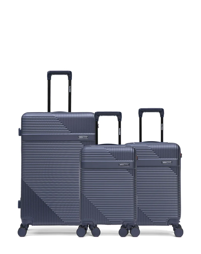 3er-Pack Hartschalenkoffer: Großer Koffer, Handgepäck und Handgepäck XS WOHLEN