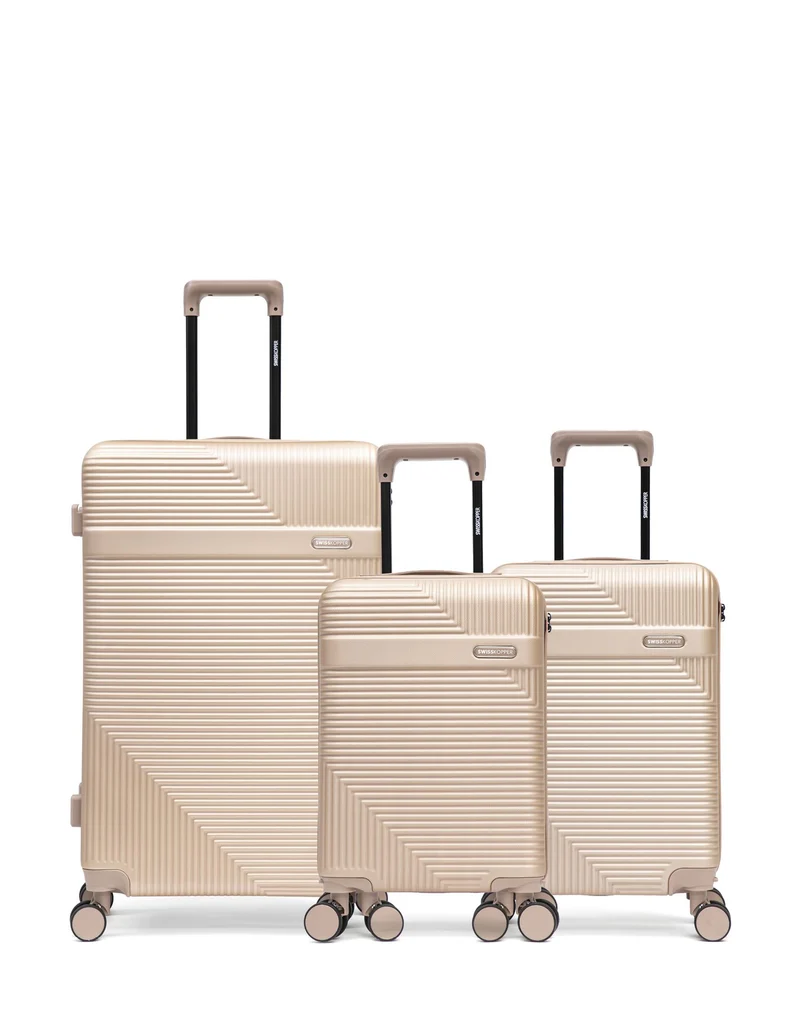 3er-Pack Hartschalenkoffer: Großer Koffer, Handgepäck und Handgepäck XS WOHLEN