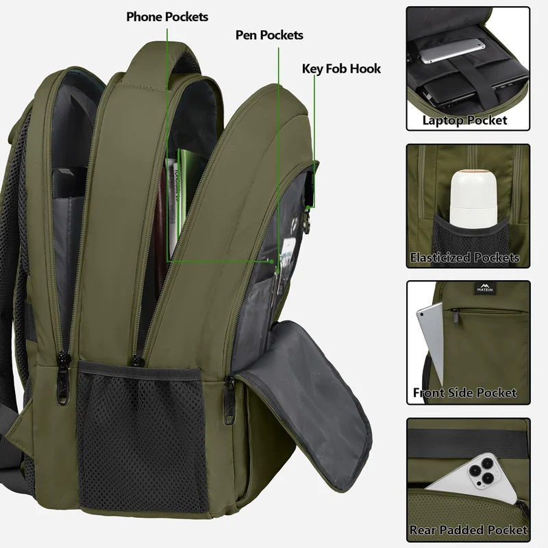Olive Green Mlassic Travel Outdoor Backpack