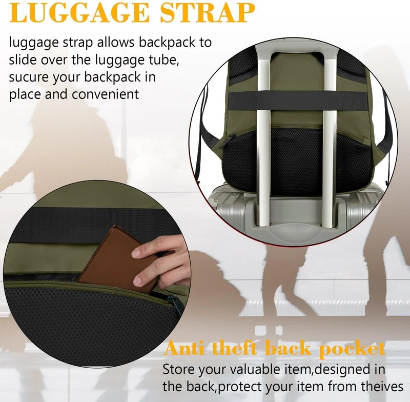 Olive Green Mlassic Travel Outdoor Backpack
