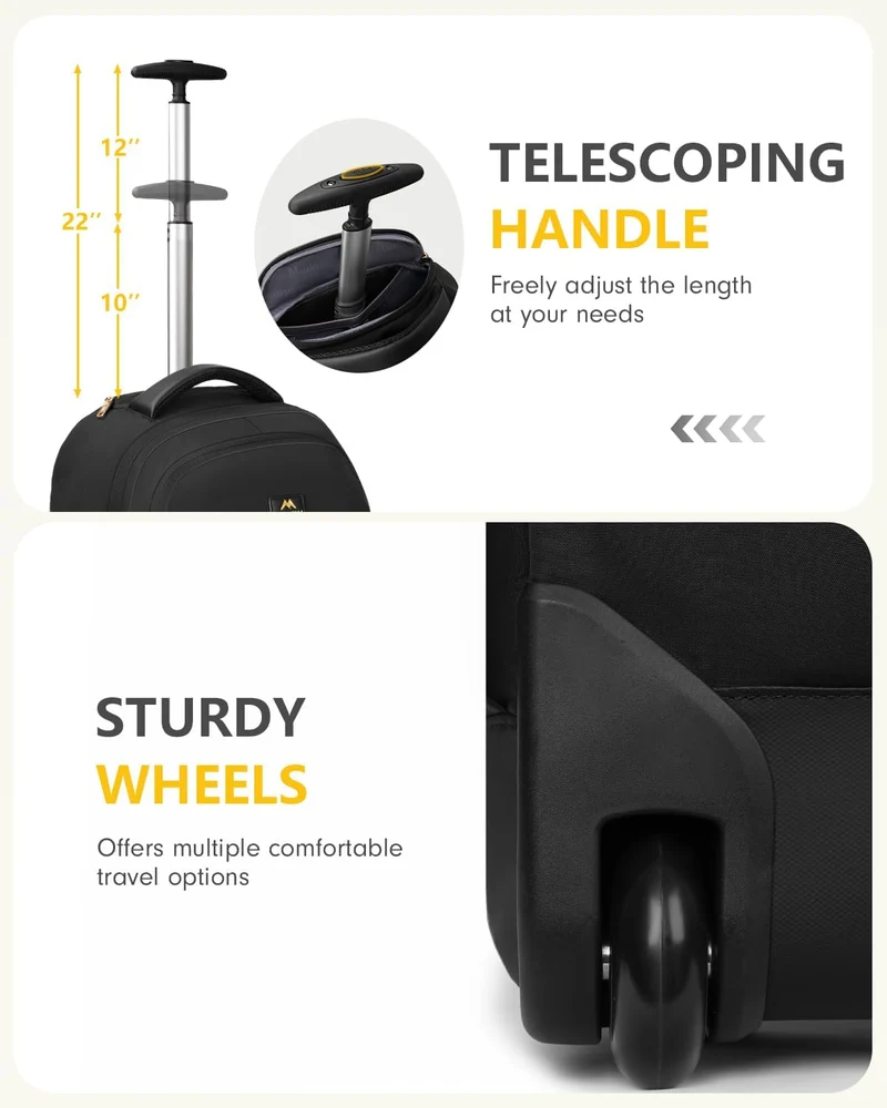 Carry On Backpack with Wheels