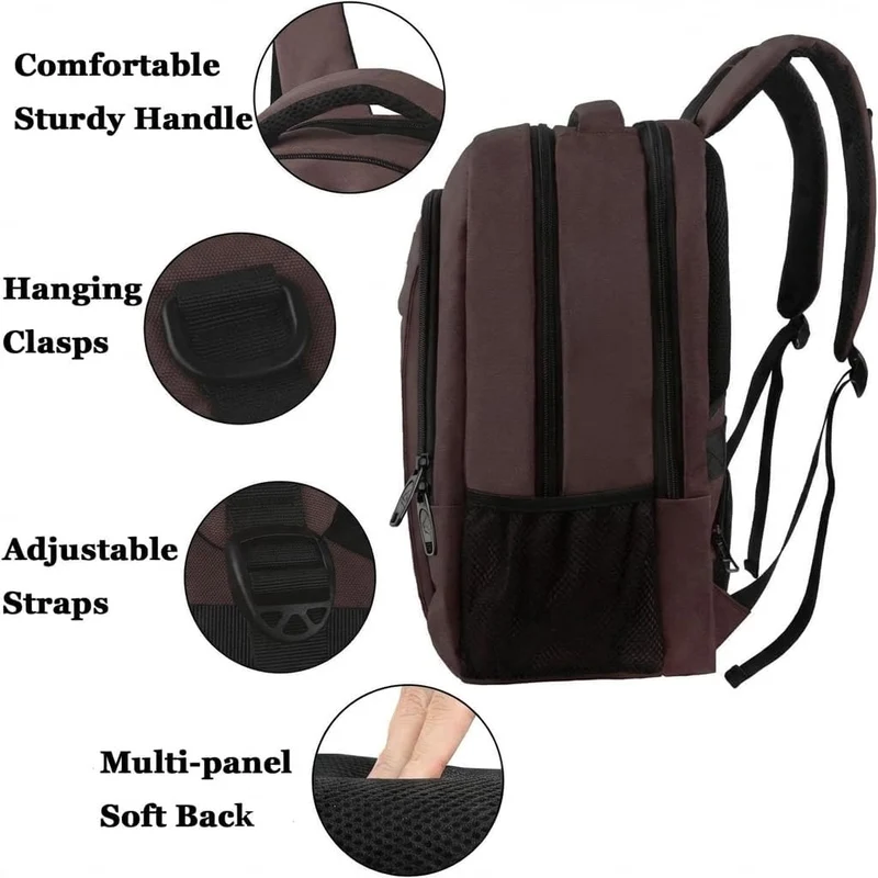 Brown Mlassic Travel Laptop Backpack