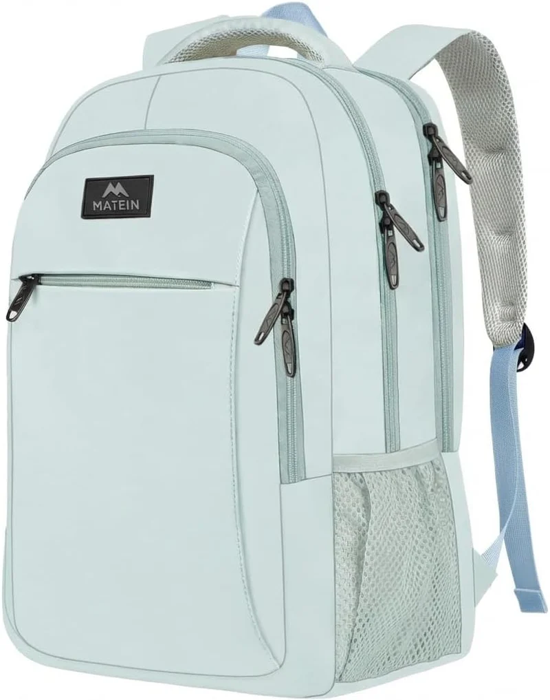 Light Blue Mlassic Travel Laptop Backpack