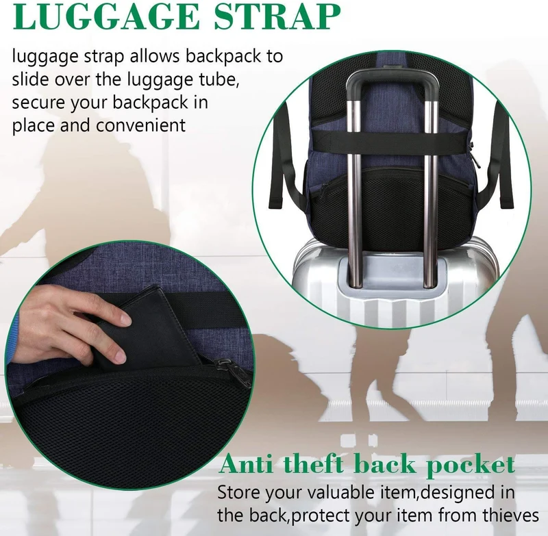 Blue Mlassic Travel Laptop Backpack