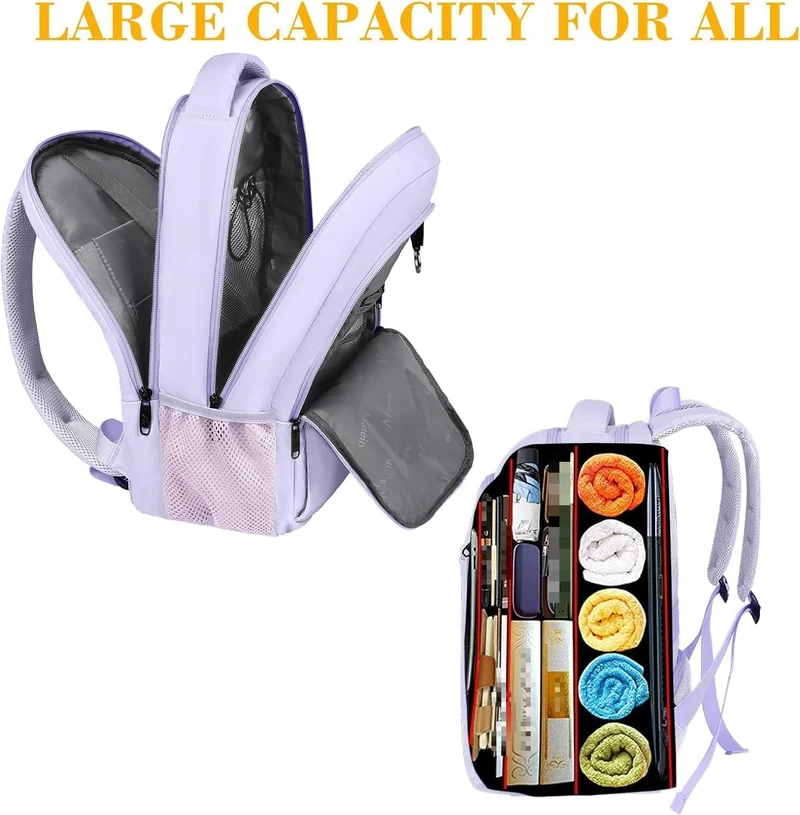 Lavender Purple Mlassic Travel Laptop Backpack