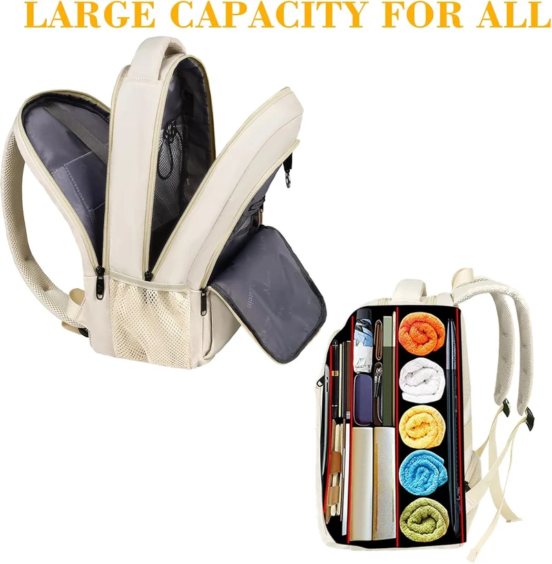 Beige Mlassic Laptop Backpack