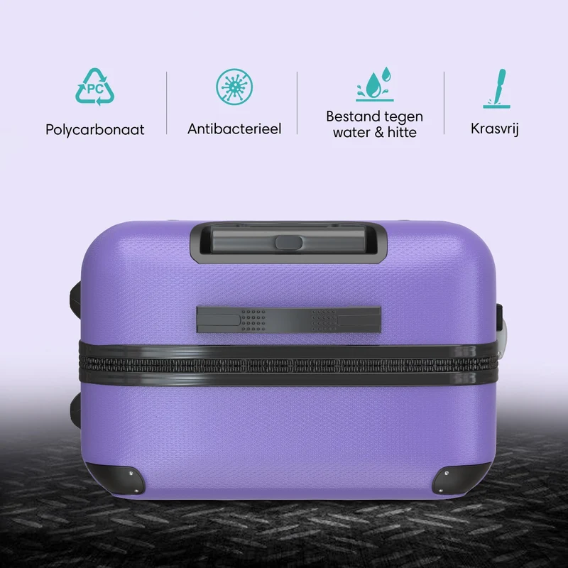 VOYAGOUX - Duurzame 4-delige ABS Reiskoffer Set - Paars - L / M / S / XS